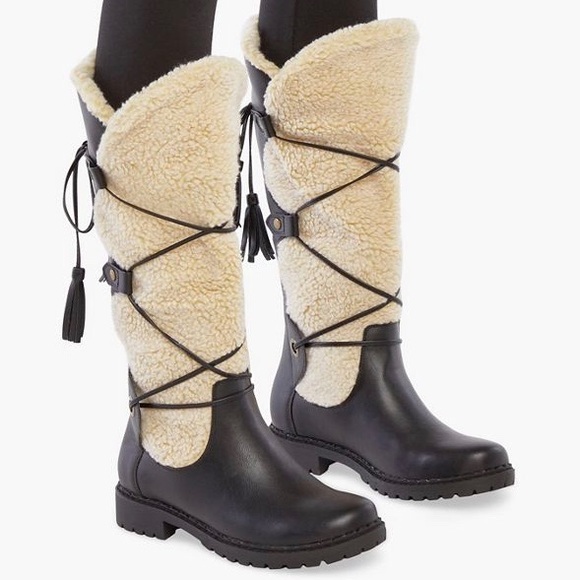justfab boots with fur